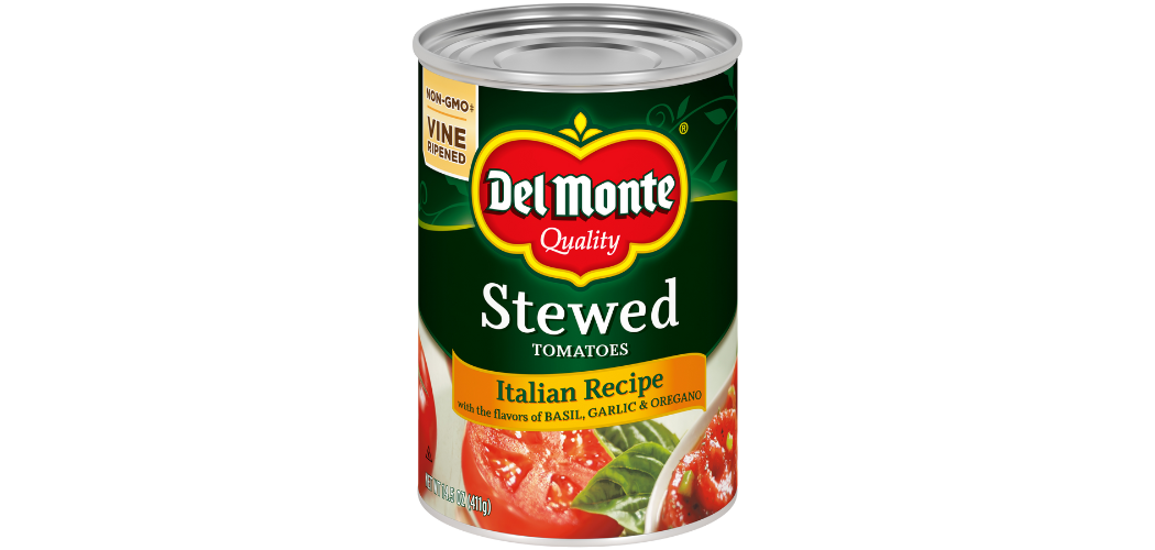 Italian Recipe Stewed Tomatoes with Basil, Garlic & Oregano