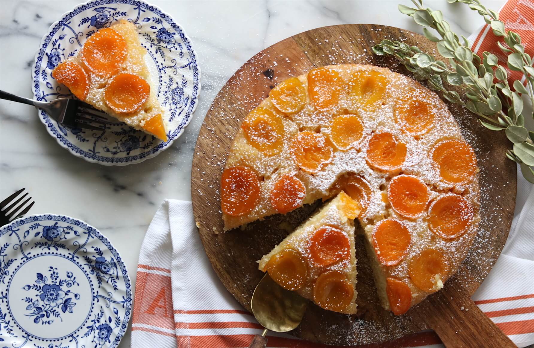 Upside Down Apricot Cake 