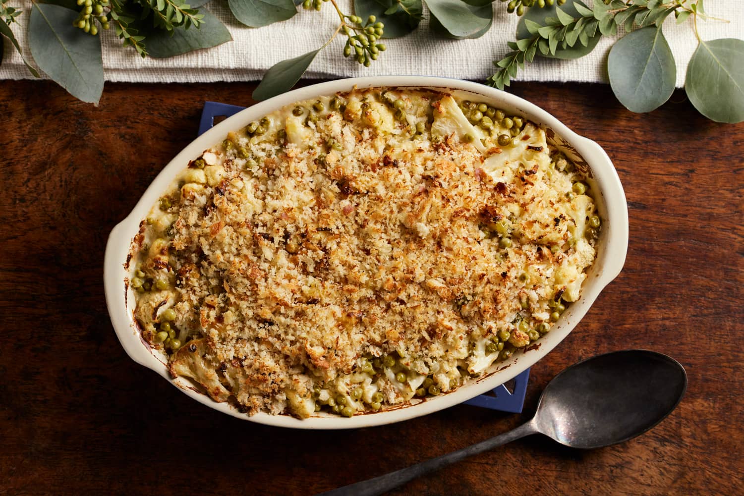 Cauliflower & Peas au Gratin