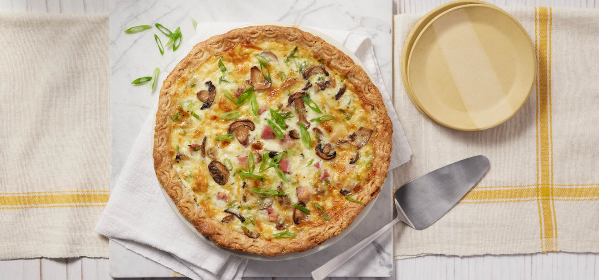 Ham and Mushroom Quiche