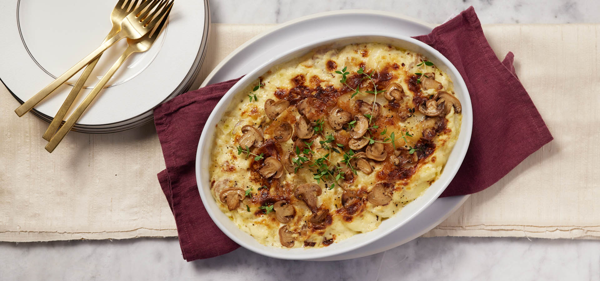 Scalloped Potatoes and Mushrooms