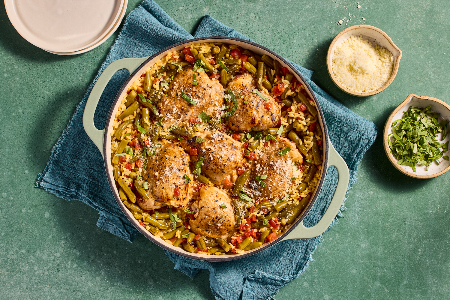 Zesty One Pan Chicken & Orzo