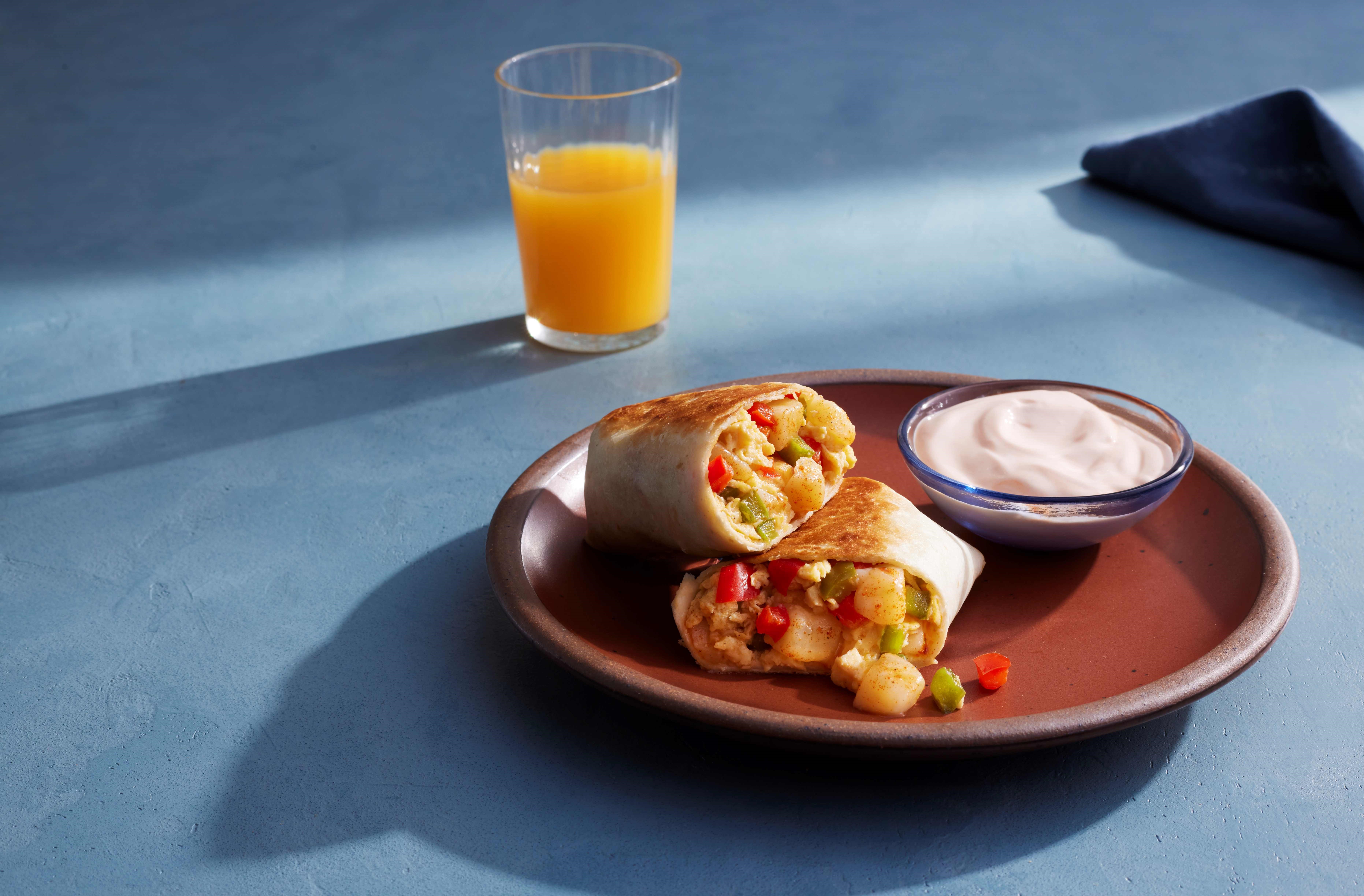 Cajun Potato Breakfast Burritos
