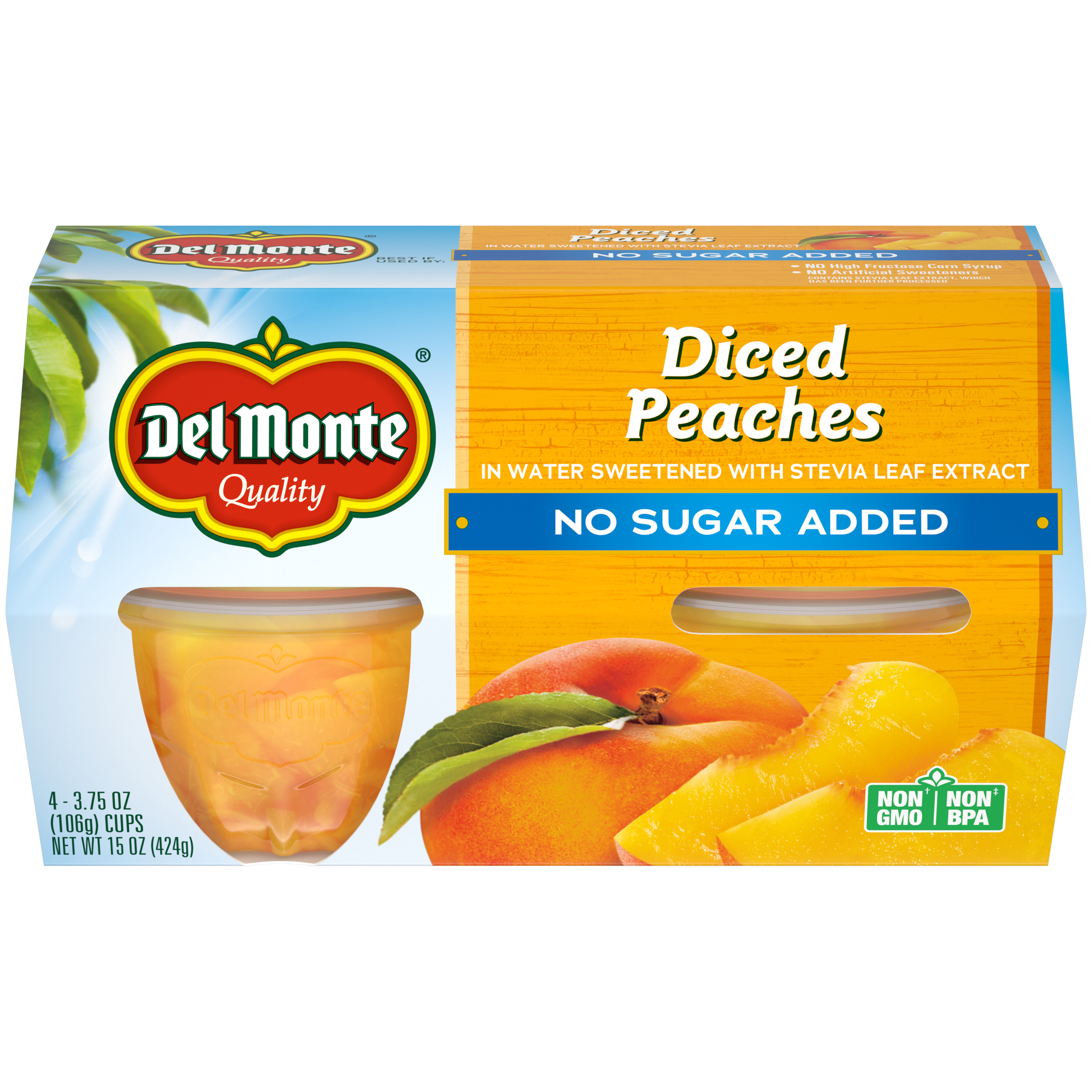 Diced Peaches Fruit Cup® Snacks, No Sugar Added