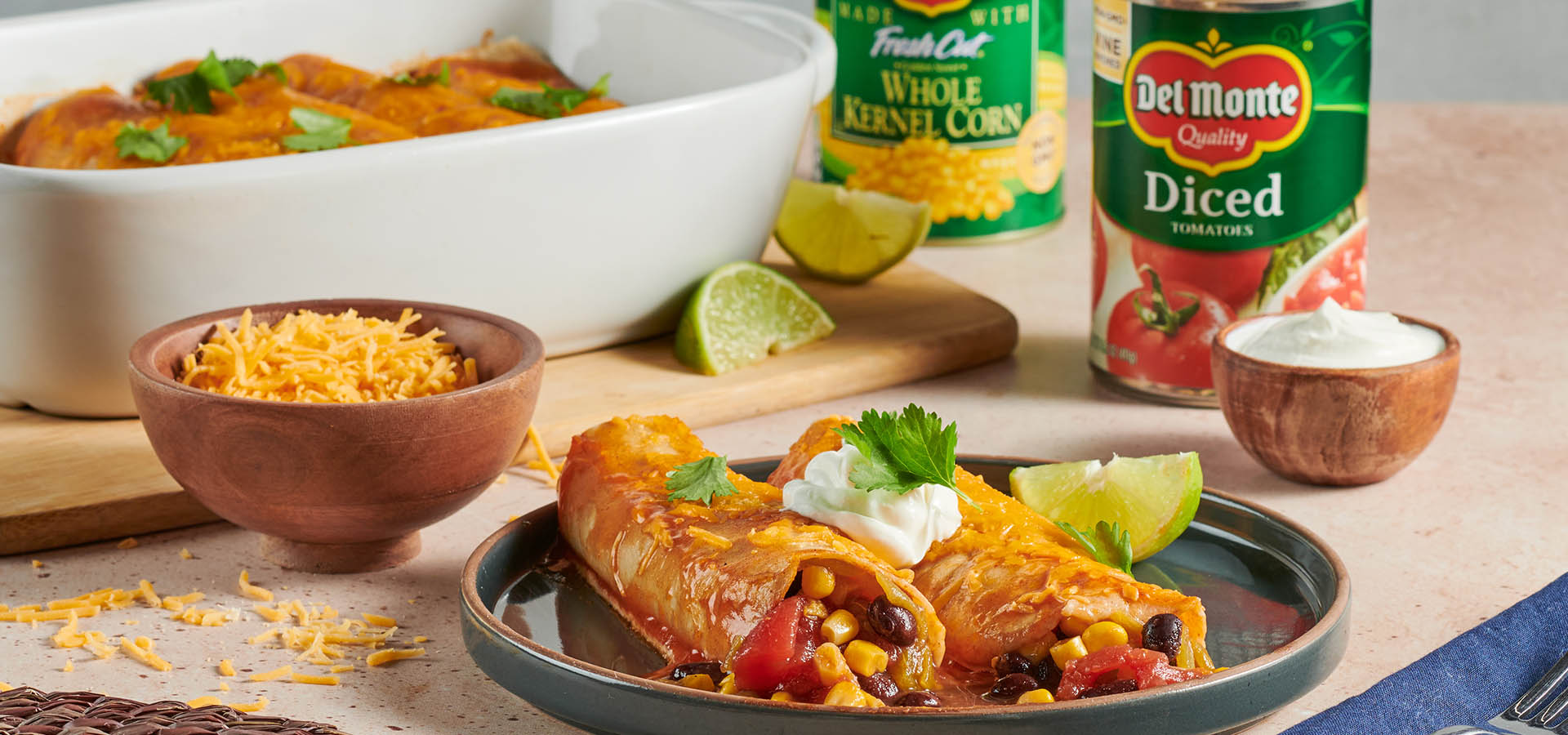 Easy Bean Enchiladas