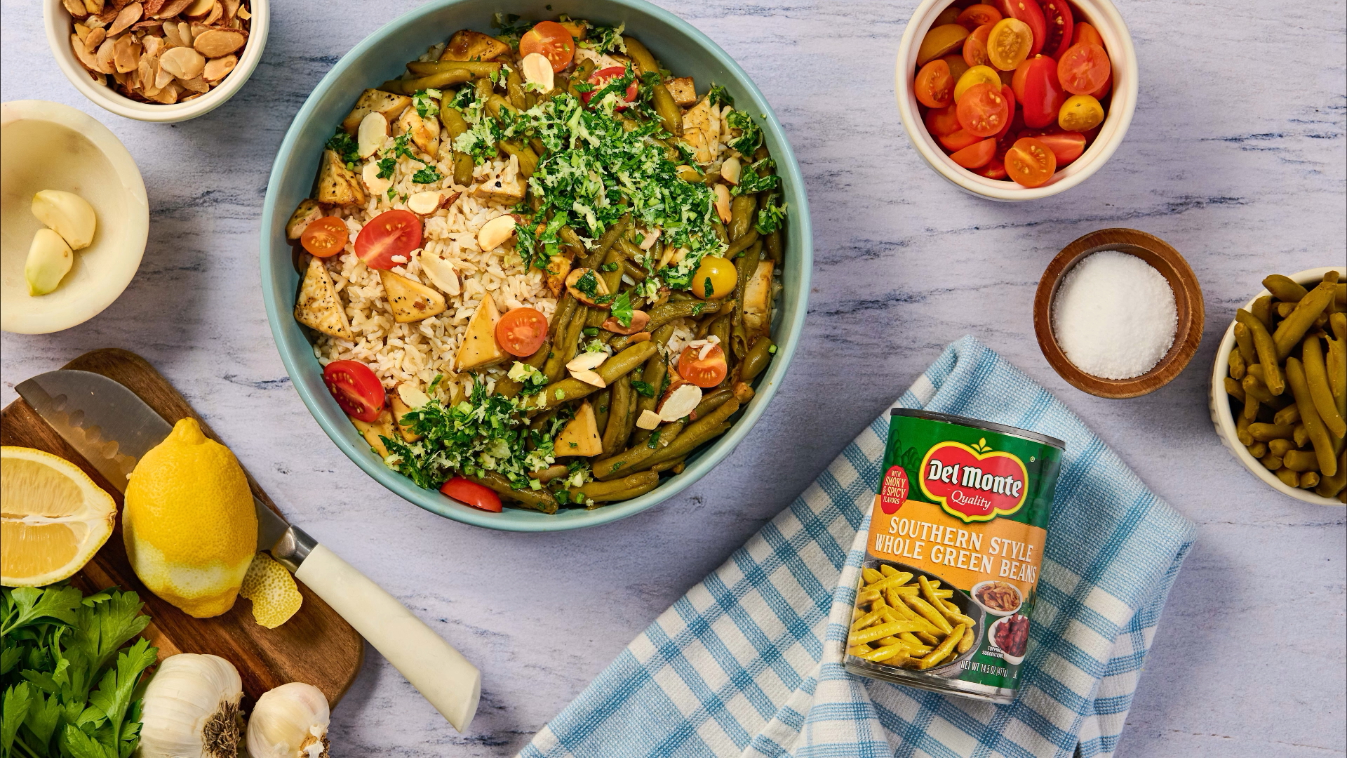 Gremolata Tofu Rice Bowl