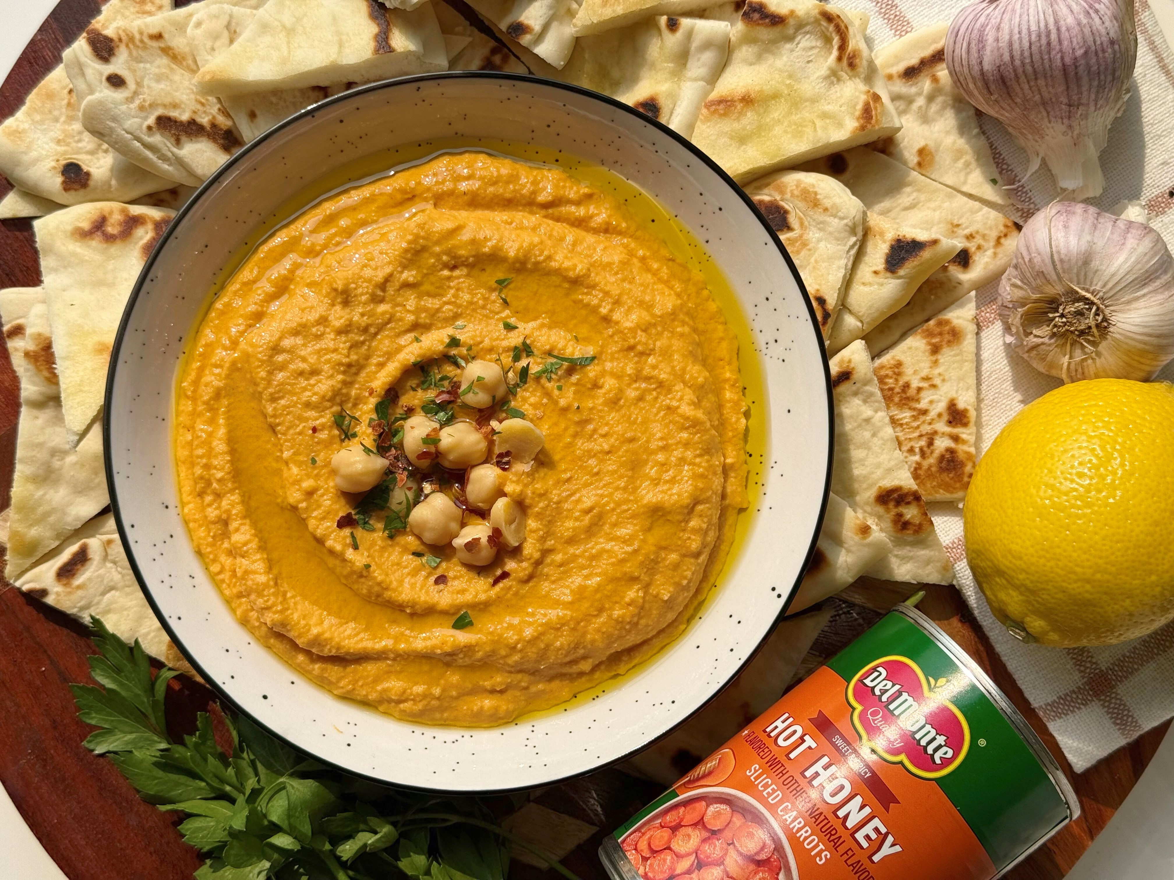 Hot Honey Carrot Hummus
