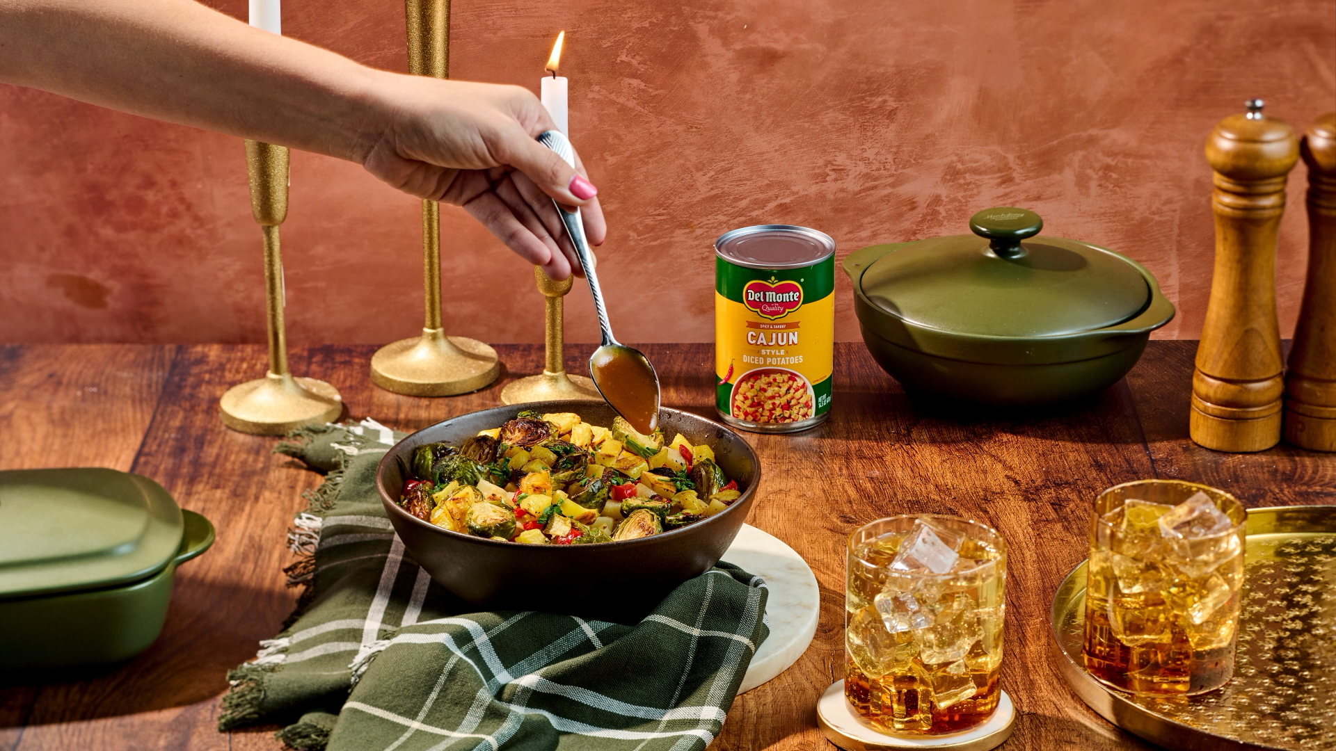 Spicy Maple Potatoes & Roasted Brussels Sprouts