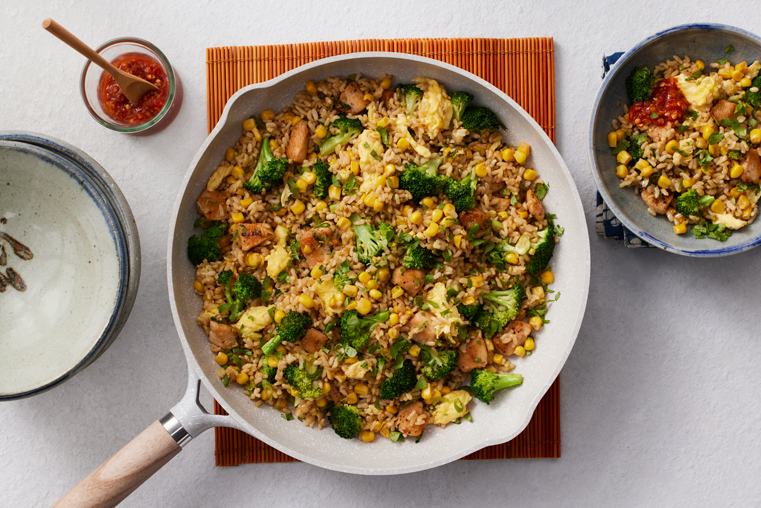 Broccoli Corn Chicken Fried Rice