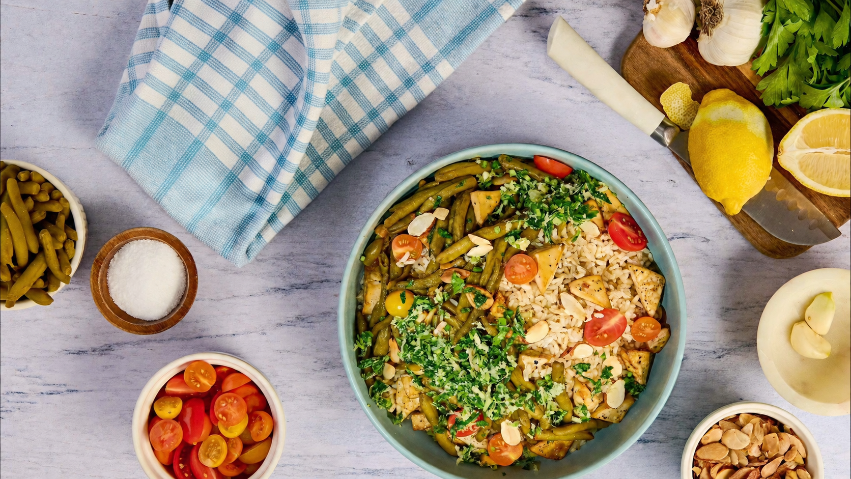 Gremolata Tofu Rice Bowl