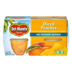 Diced Peaches Fruit Cup® Snacks, No Sugar Added