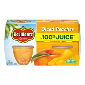 Diced Peaches in 100% Juice, Fruit Cup® Snacks