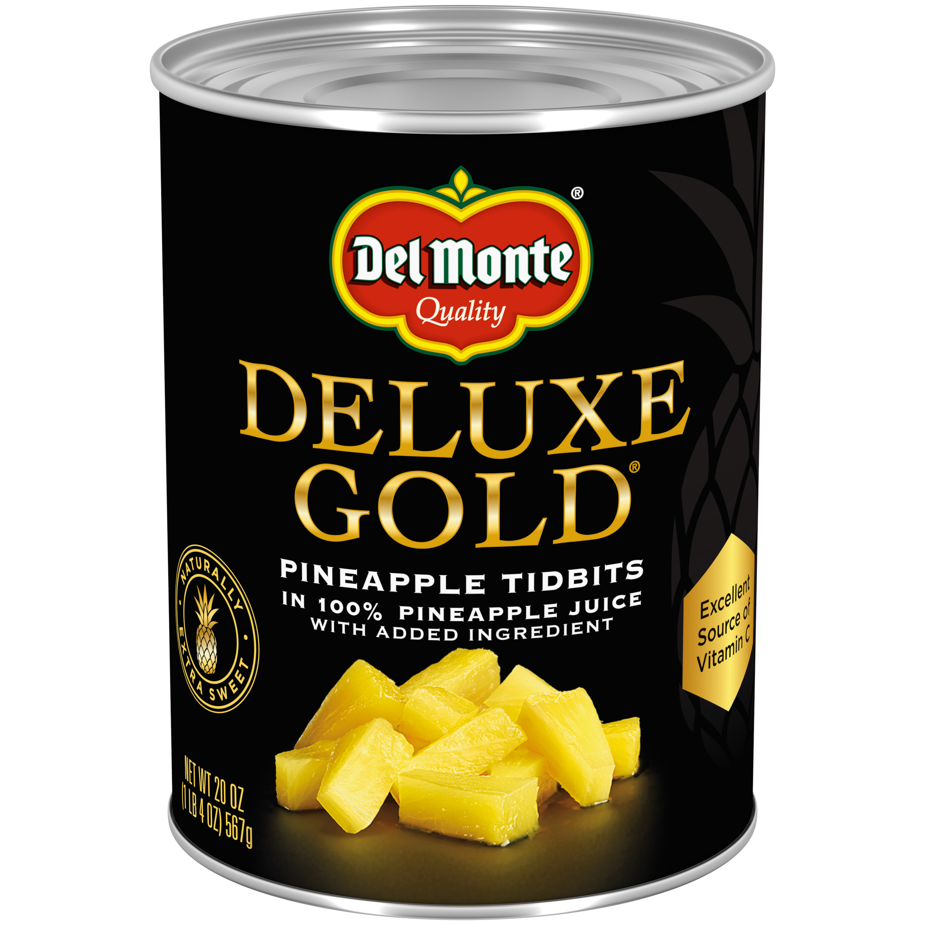 Deluxe Gold® Pineapple Tidbits in 100% Pineapple Juice